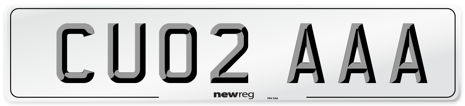 CU02 AAA Number Plate from New Reg